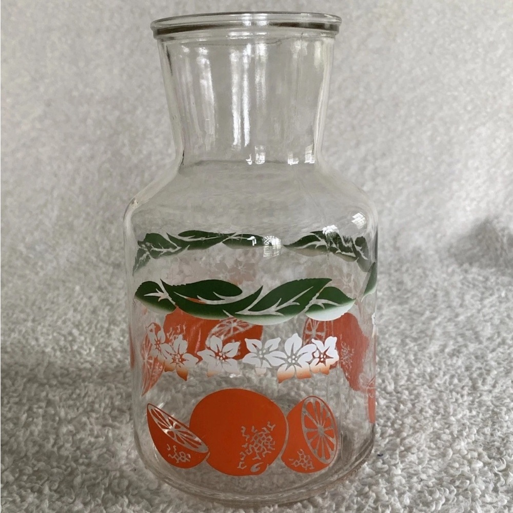 Anchor Hocking Vintage Retro Orange Juice Pitcher Carafe Decanter USA 1.5 Quart